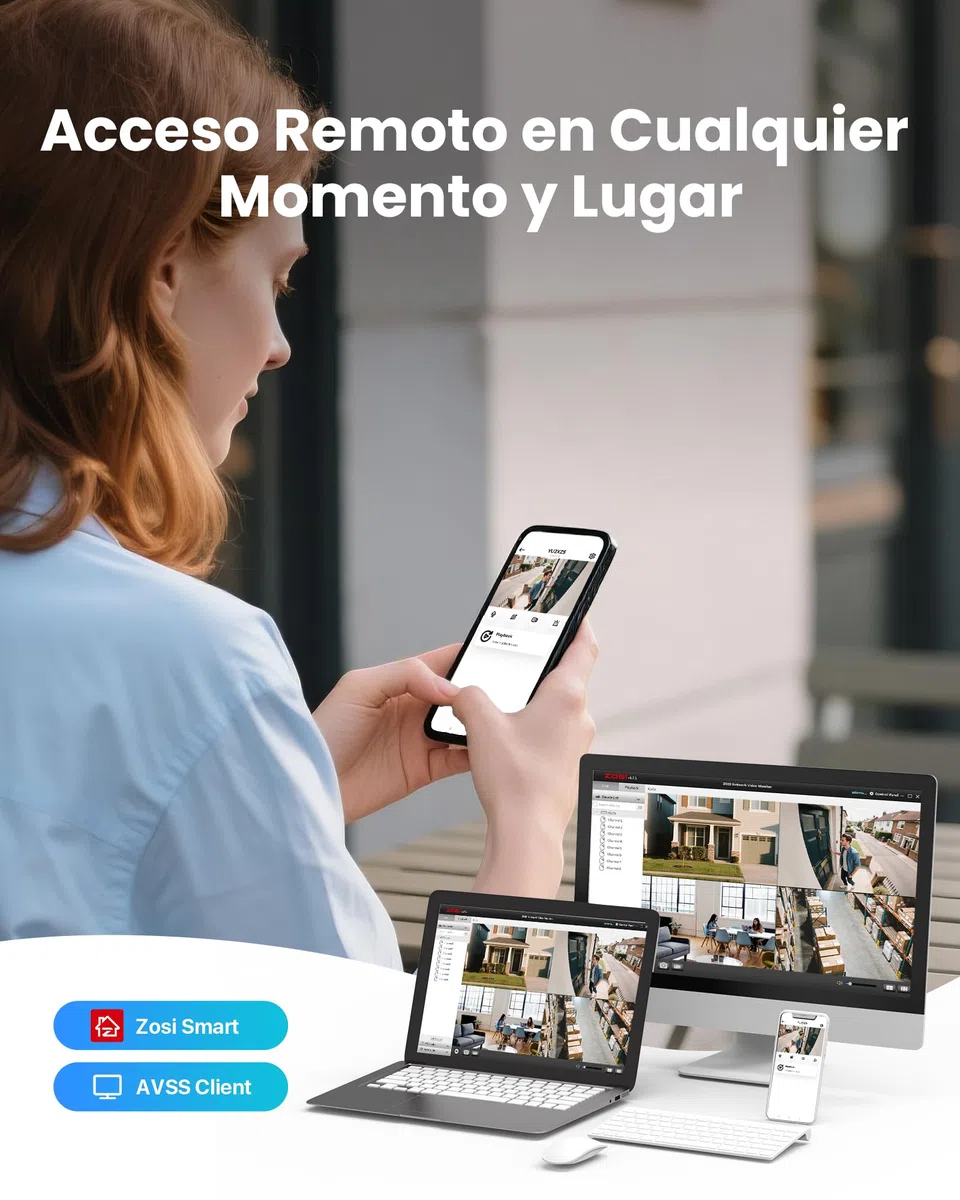 ZOSI 1080p 16CH H.265+ CCTV DVR Grabador de Vídeo con 4TB Disco Duro para Kit Cámara de Vigilancia, Alarma de Movimiento, Acceso Remoto