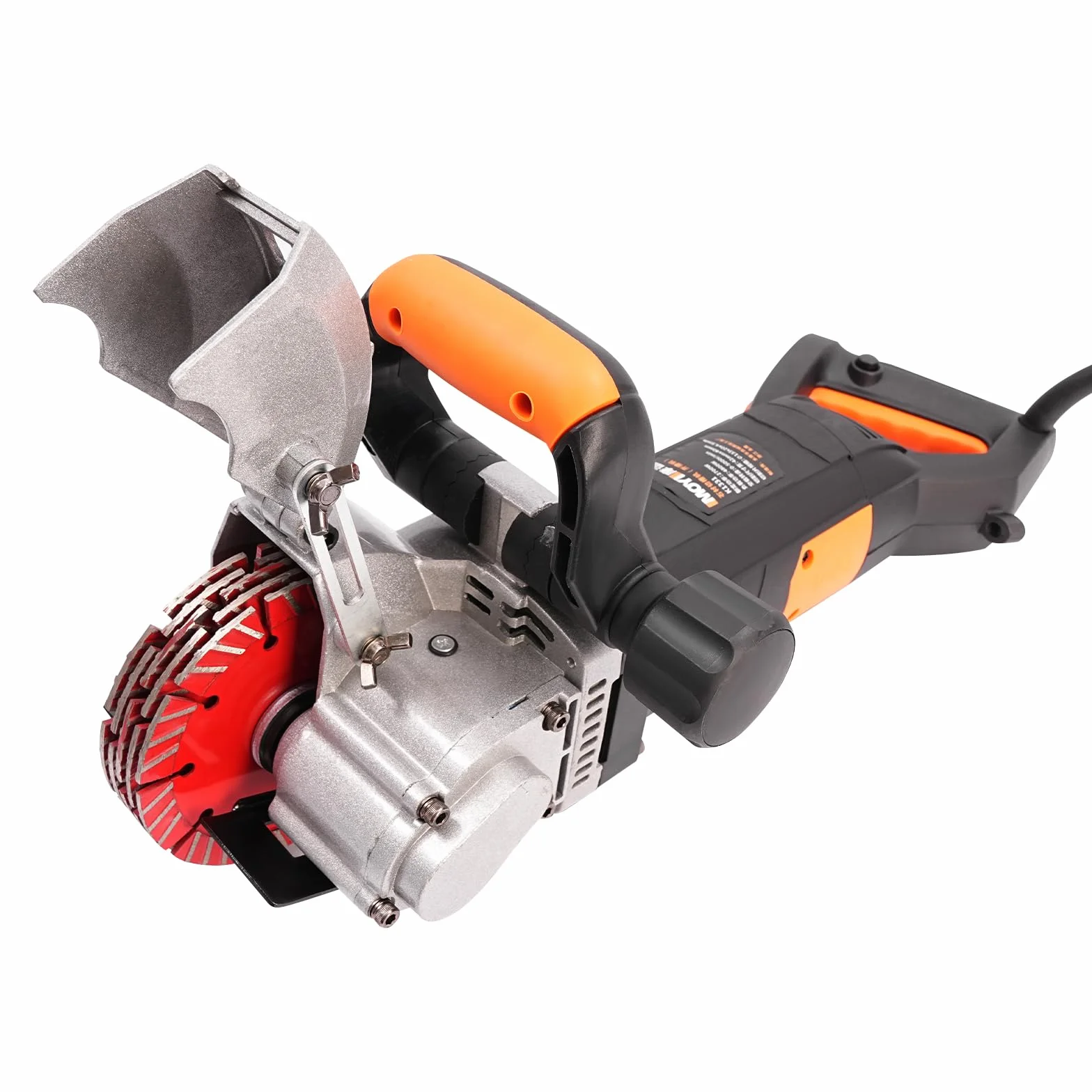 Fresadora eléctrica de 4800 W, con 5 hojas de sierra, fresadora para pared, para cortar mármol, granito, hormigón