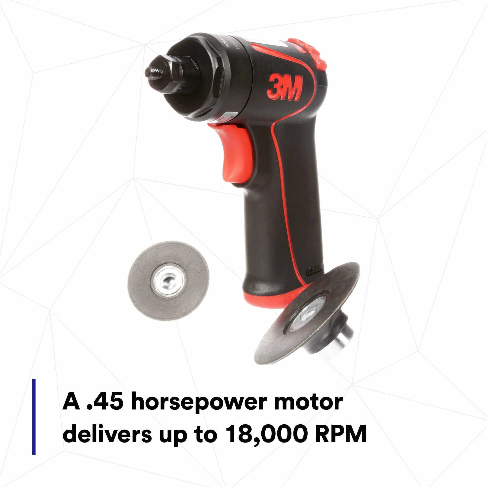 3M Lijadora de disco con empuñadura de pistola, 33577, 50 mm y 75 mm, 18.000 rpm máximas, 1 por caja