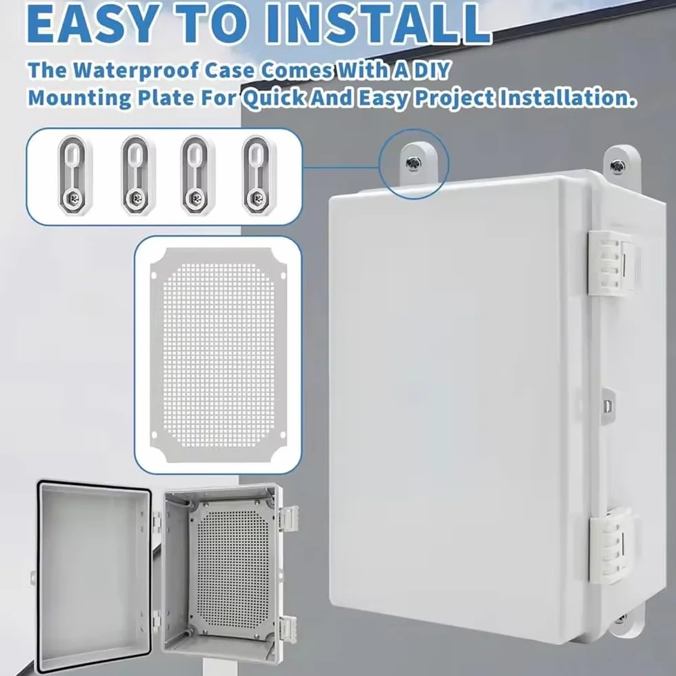 NEWFUN Cuadro Electrico, Armario Electrico IP66, Armario de Distribución Exterior con Accesorios de Montaje en Pared (400 * 300 * 170)