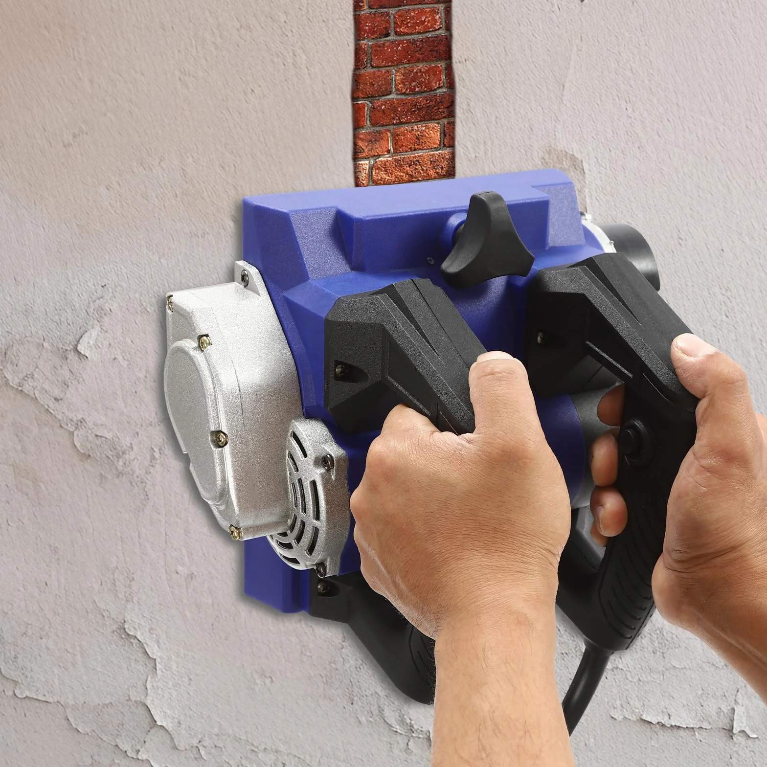 Cepilladora de pared eléctrica, 1300 W, portátil, profundidad de cepillado 1-4 mm, ancho 15 cm, raspador de pared, fresadora de renovación y limpieza