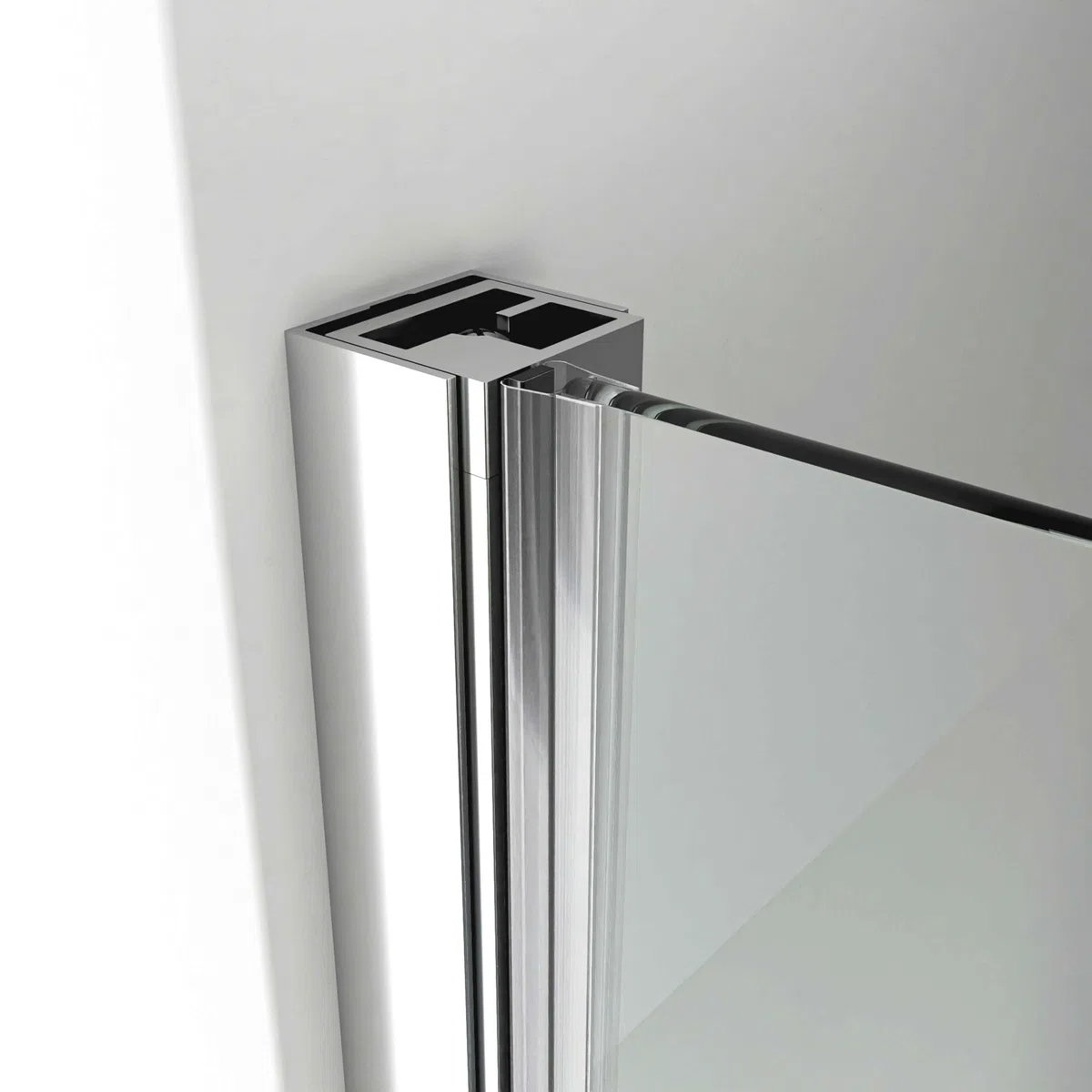 BELLOBATH - Mampara de Ducha Puerta Abatible Reversible - Vidrio Transparente 6 mm Antical - Sin Perfilería Inferior - Plata Brillo - Ancho adaptable 66-69 cm