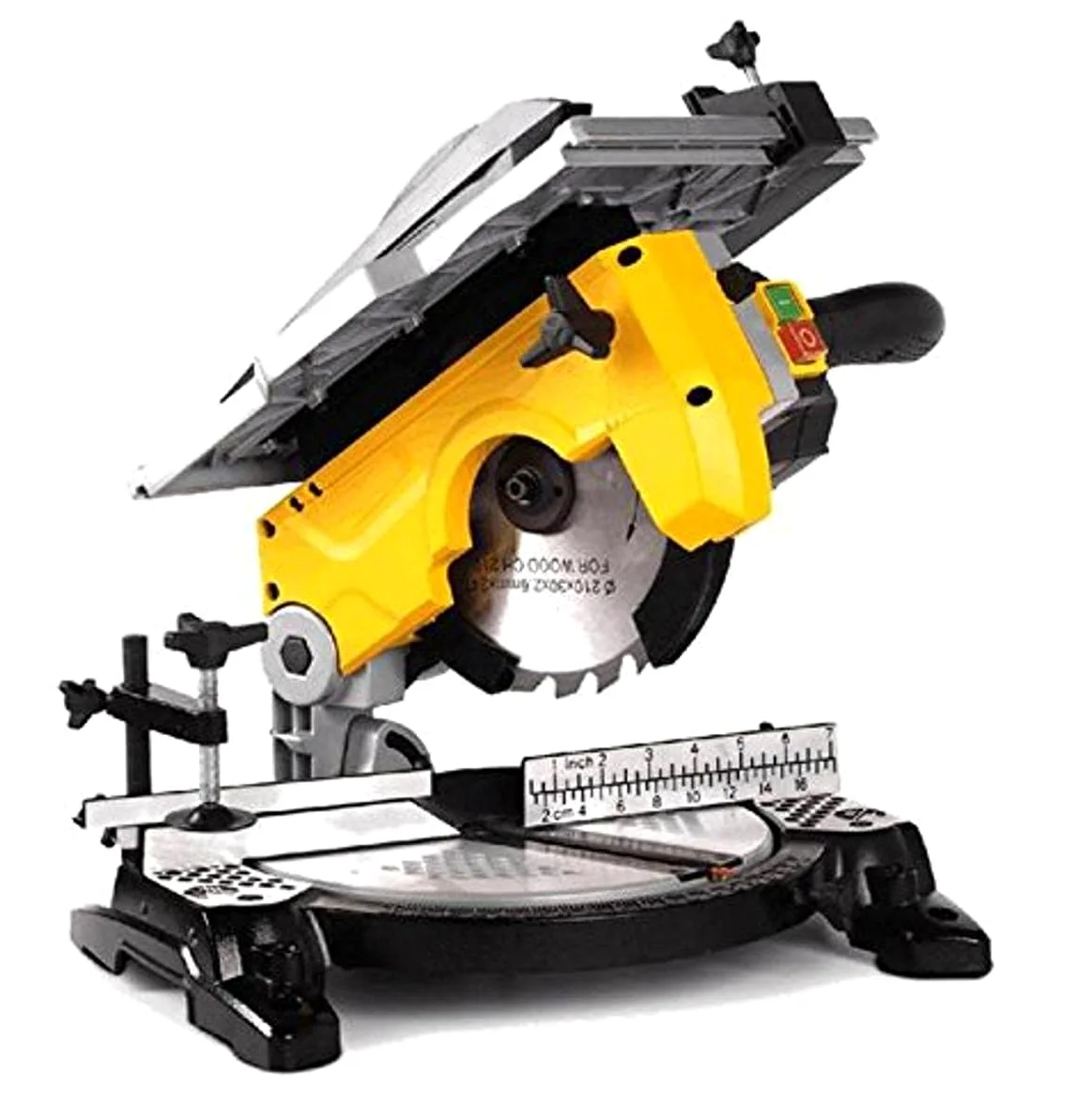FEMI JOB LINE FM-TR076 - Ingletadora 1200W - 210mm - Madera y Aluminio - Mesa Superior Ajustable - Aluminio Sólido - Nueva Empuñadura Ergonómica - Potente Motor Universal - Ligera y Estable