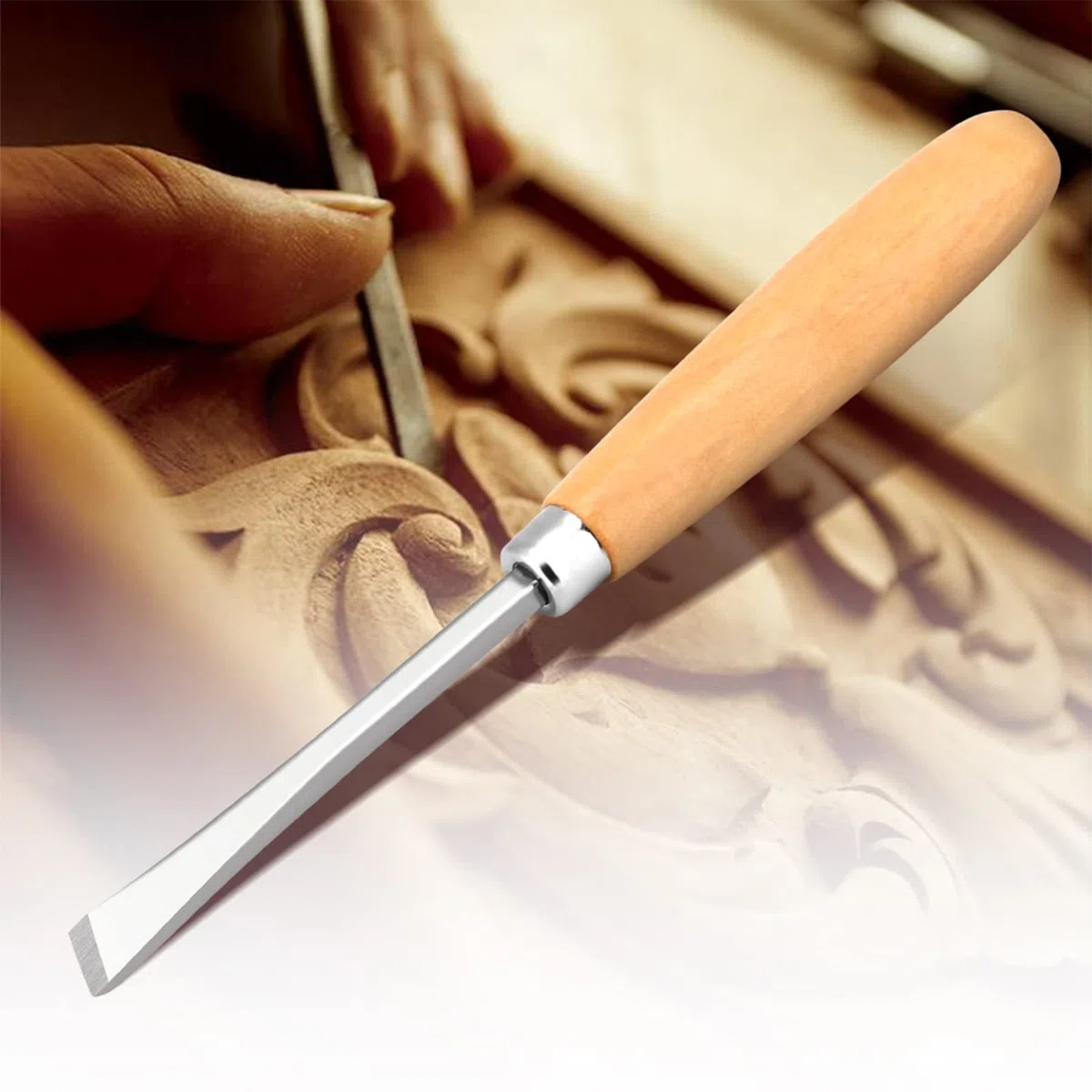 Herramientas para Tallar Madera, 6 Piezas Juego de Cinceles de Mano para Tallado en Madera Profesional Herramientas para Esculpir Cintería de Brije Kit de Cuchillos