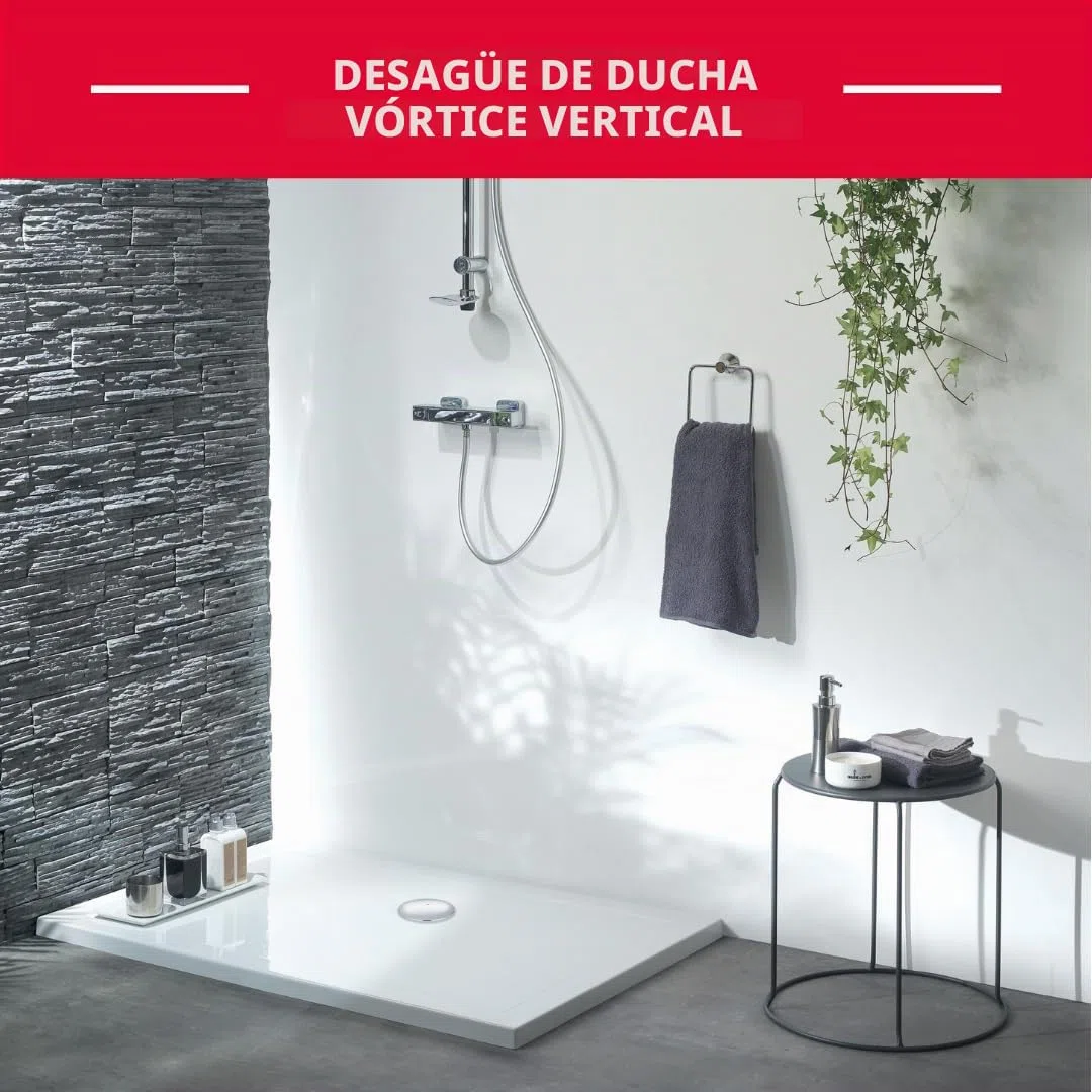 Wirquin, gris 30723746 Tourbillon D90 vertical con cúpula de ABS
