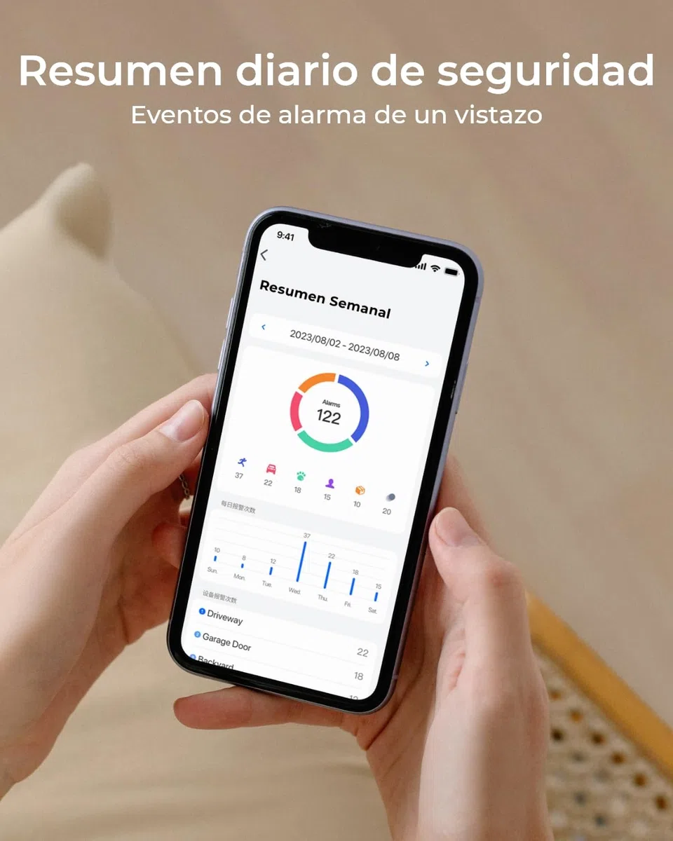 Reolink Home Hub para Cámara Vigilancia, 4K Live View & Playback, Almacenamiento Local Ampliable, Algoritmo Antirrobo Exclusivo, 2.4/5GHzWiFi & Wi-Fi 6, Ain Cuota Mensual, con Tarjeta microSD de 64 GB