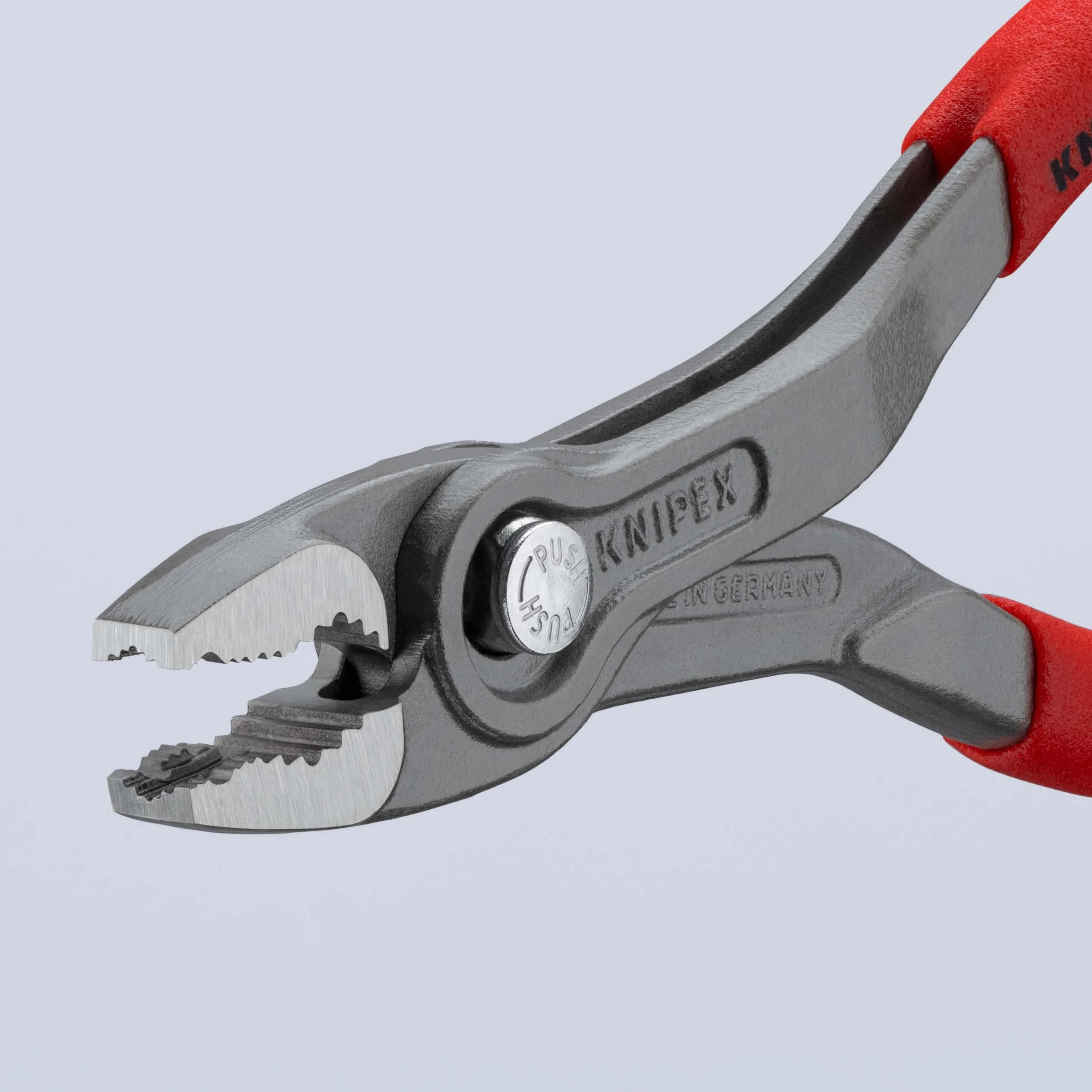 KNIPEX 82 01 150 TwinGrip Alicate de presión frontal y lateral, Mangos plásticos por inmersión antideslizantes gris atramentado, 150 mm