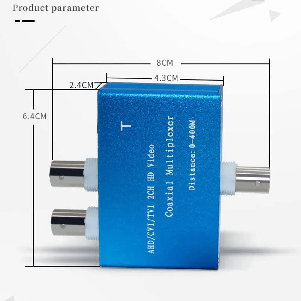 PRATYAHARA 1080P AHD/CVI/TVI / 2CH HD Multiplexor de vídeo coaxial (Vídeo de 2 canales en una transmisión por cable coaxial)