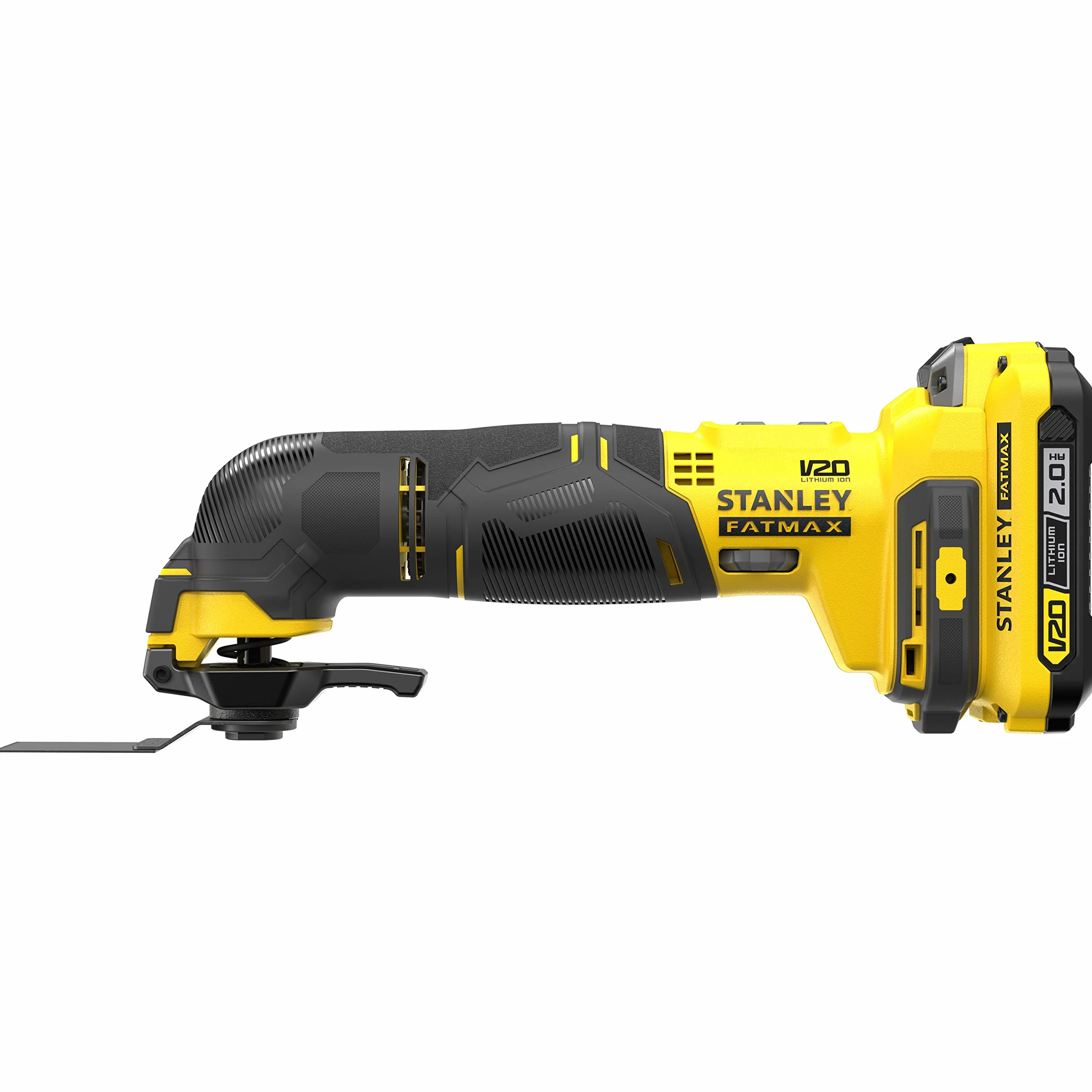 Stanley FATMAX SFMCE500D2K-QW - Herramienta Multifunción Rotativa Sin Cable, 8000-18000 oscil/min, Con 1 Maletín, 2 Baterías 2Ah, 1 Cargador Gama FATMAX V20 (18v)