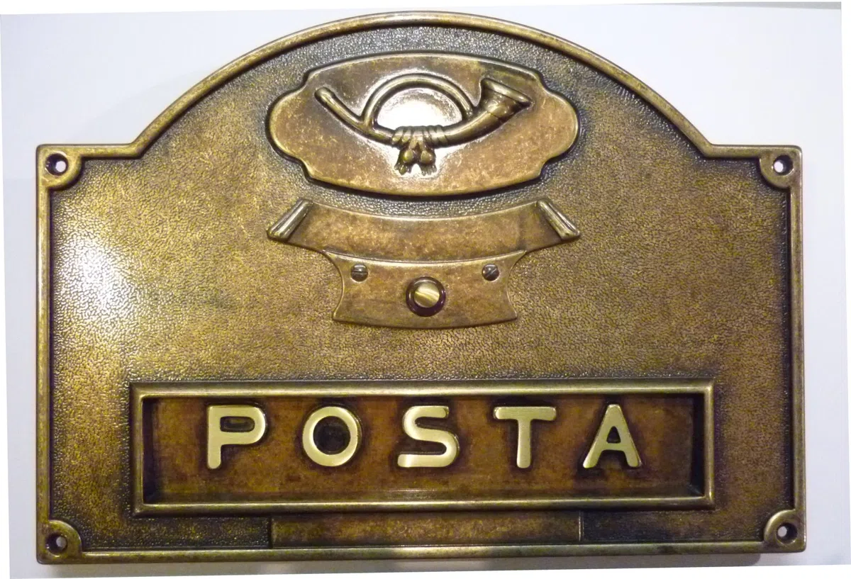 Btv - Bocacartas rustico 40 180x340 laton antiguo