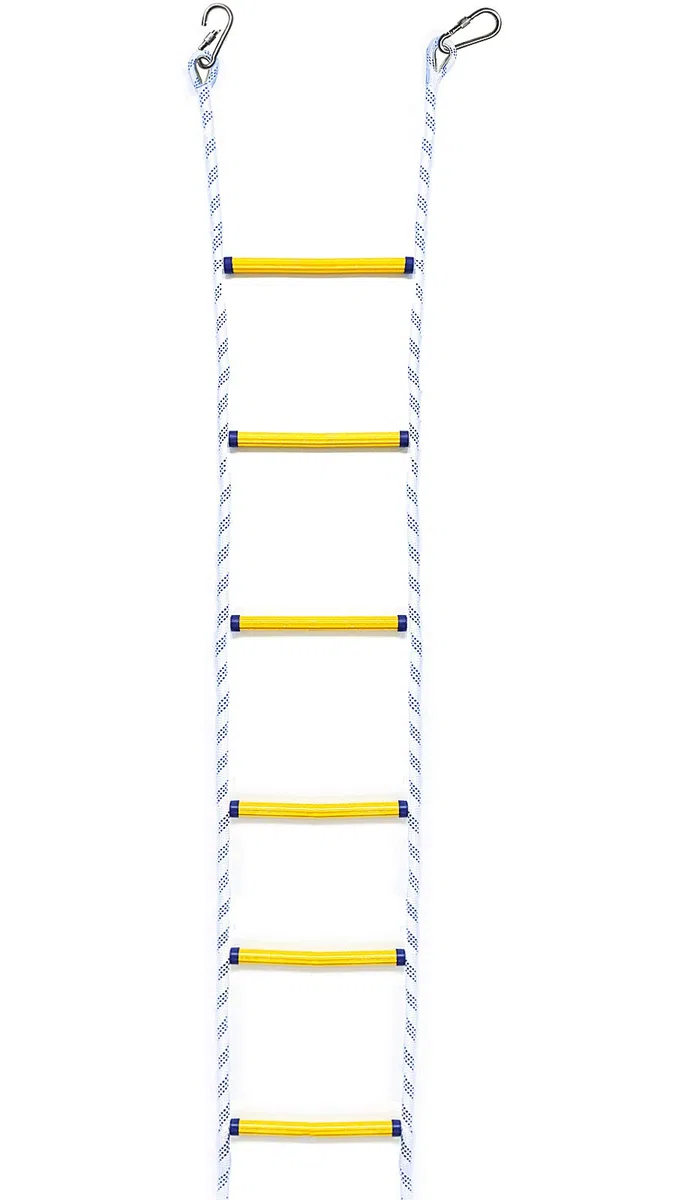 Aoneky Escalera de Cuerda de Incendios 5M Carga 250 KG Mosquetón