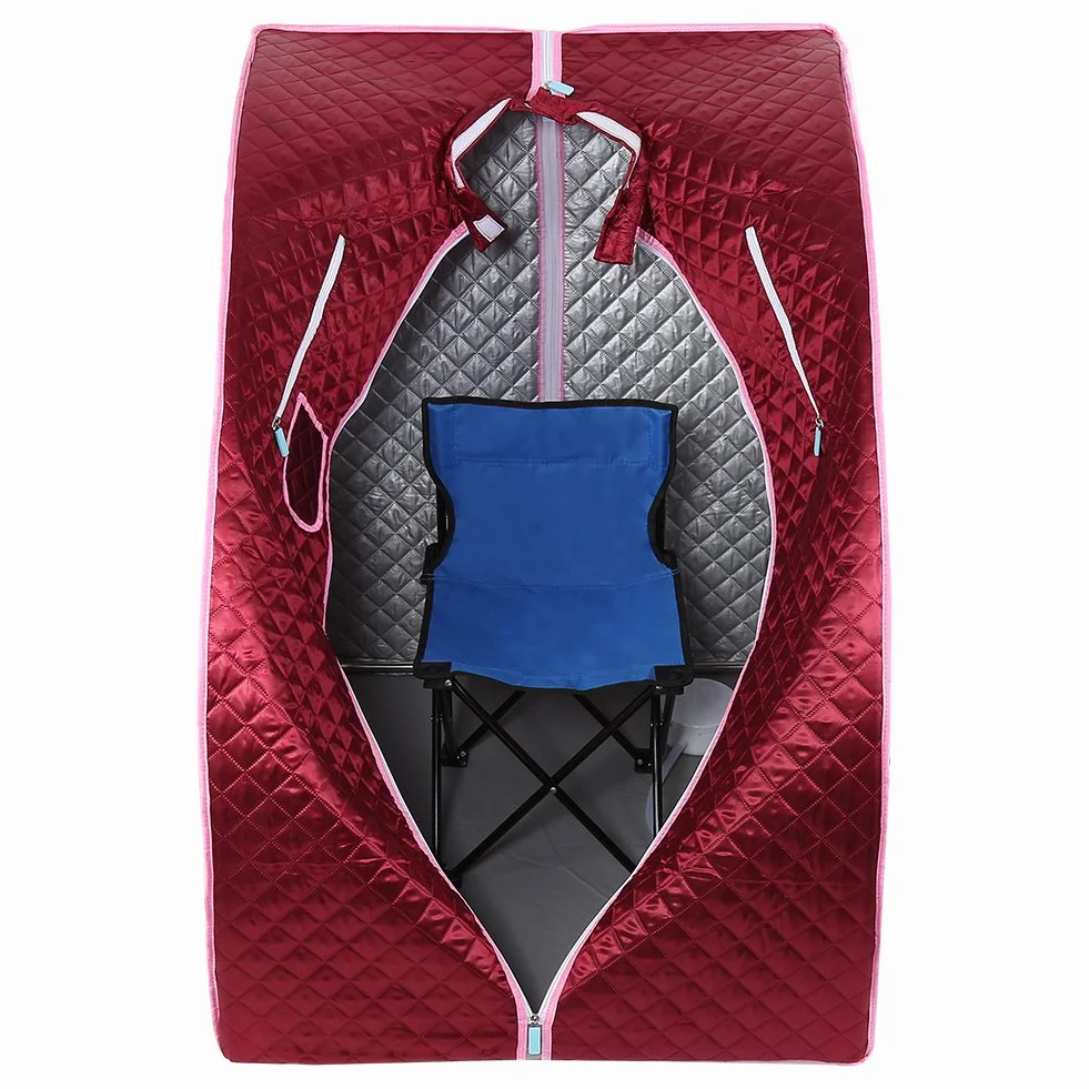 Sauna Cabina Pieghevole Portatile 1,8L 98x80x70 cm con Telecomando Timer Vapore