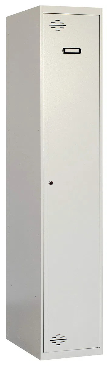 SimonRack Taquilla Metálica Vestuario, 1 Puerta, Sin tornillos, Incluye Colgador, Fácil Montaje, 1800x300x500 mm, Gris