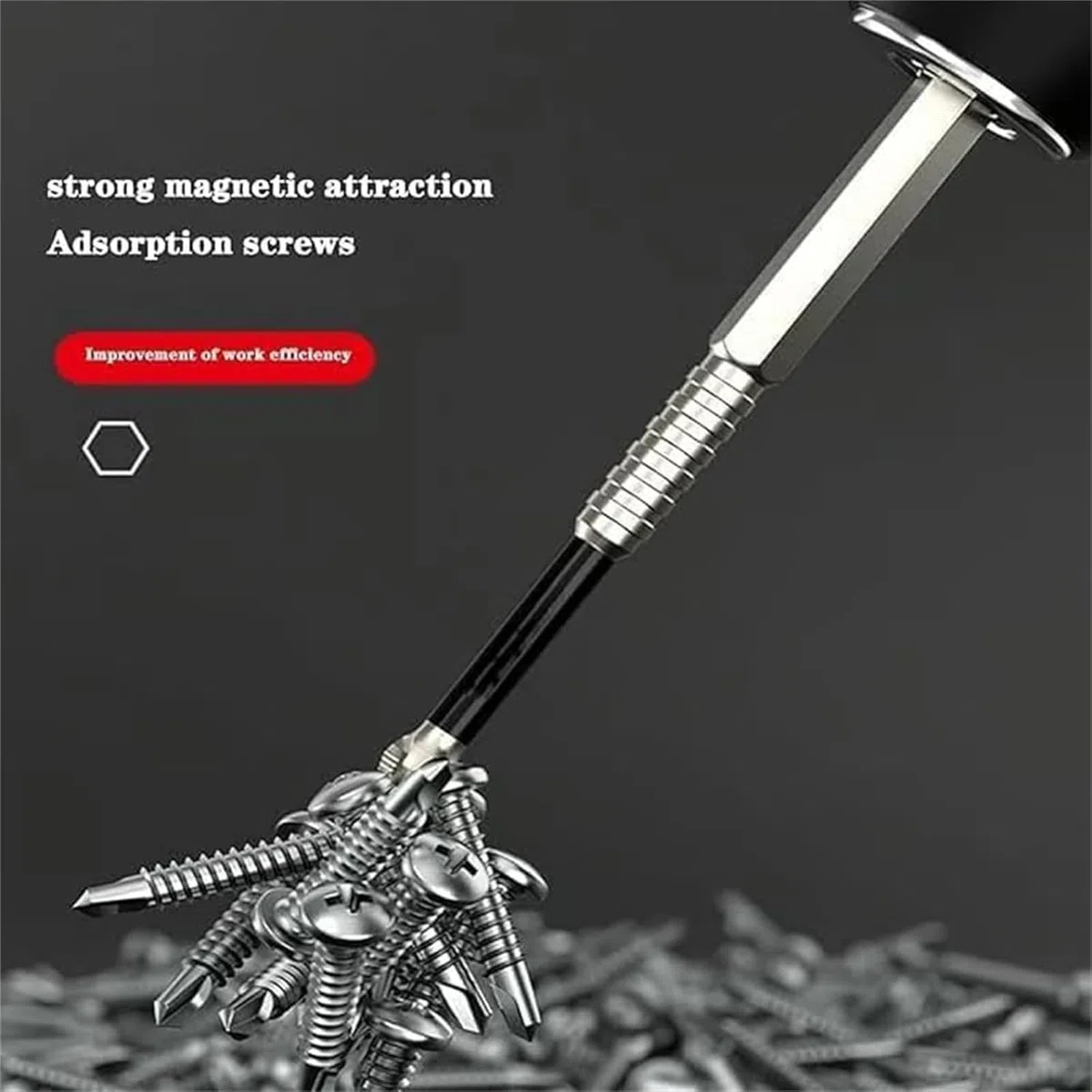 Cradlewaver Drill Bit, High-Magnetic Screwdriver Drill Bit Set, Anti Slip Magnetic Electric Screwdriver Set Alloy Steel for Impact Driver for Home DIY Professional Use (6pcs)