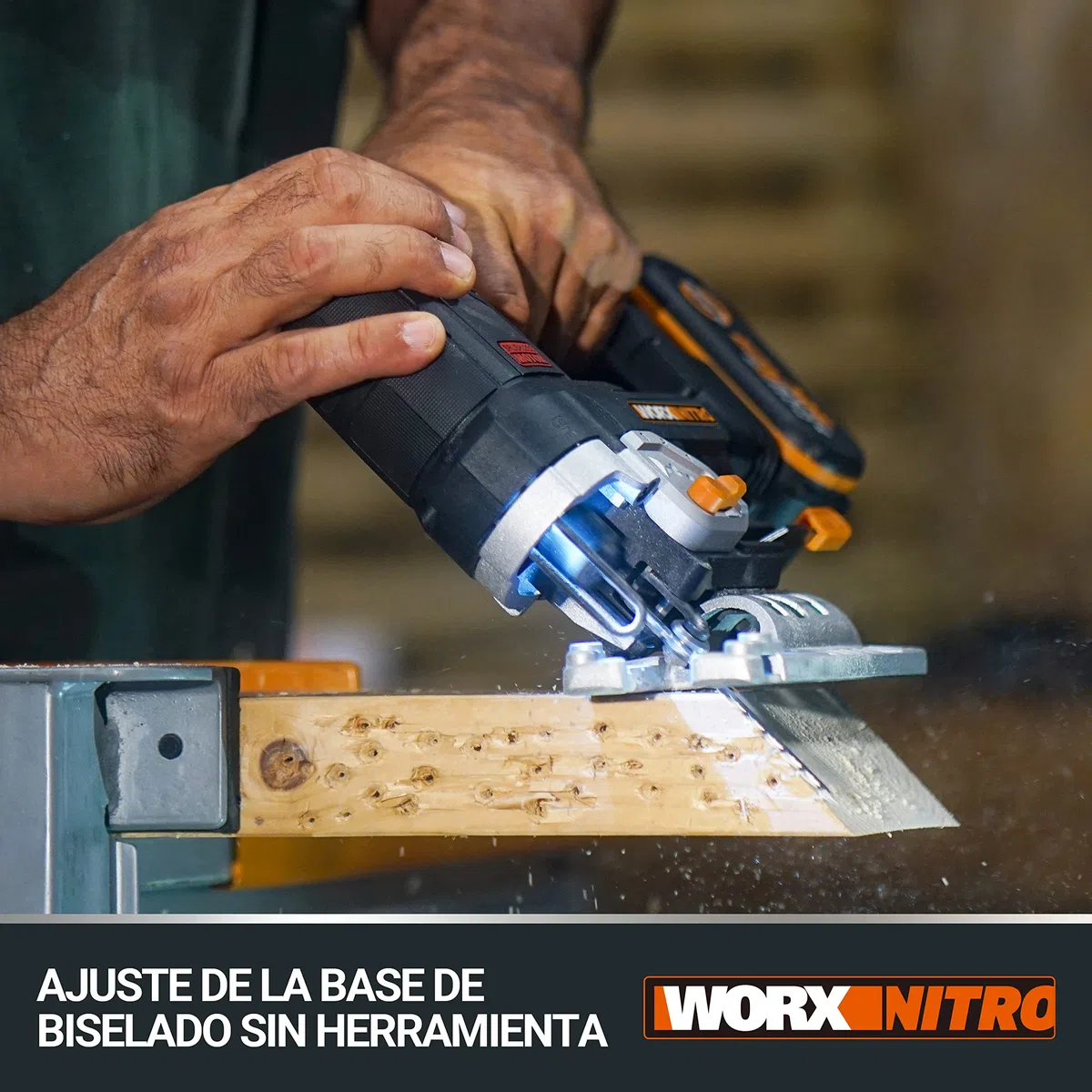 WORX Sierra de calar 20V | Power Share | WX542.9 Potente motor sin escobillas | 3 posiciones, penduleo y tubo de aspiración | sin batería ni cargador | Caja de cartón