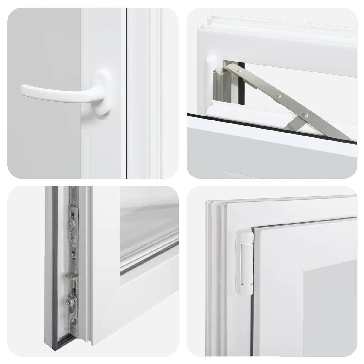 vidaXL Ventana de sótano RISOR 60 x 90 cm PVC y Vidrio Blanco, Sótano, Aislante Térmico Moderno y Duradero para Ventanas Eficientes, Accesorios de Vidrio PVC Aislantes