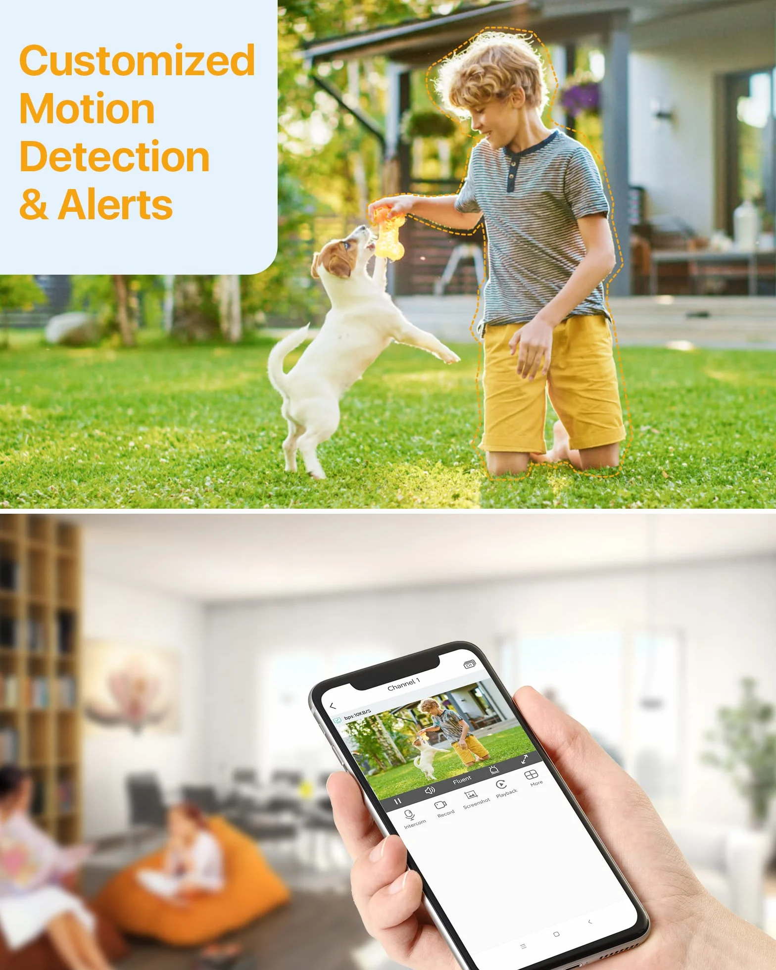 Anlapus 1080P H.265+ 8 Canales Video Grabador de Vigilancia DVR para Kit de Cámaras de Seguridad, Detección de Movimiento, Acceso Remoto P2P