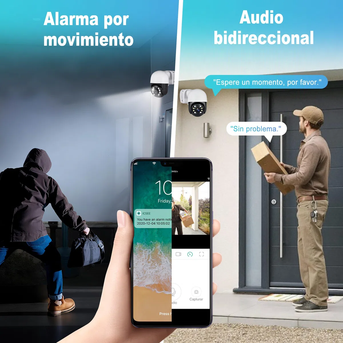 Juego de cámaras de vigilancia 4K para Exteriores, 8 Canales PoE con Disco Duro de 1 TB, Grabador de vídeo en Red para Sistema de cámara CCTV para Seguridad en el hogar, Solo Funciona con cámaras IP