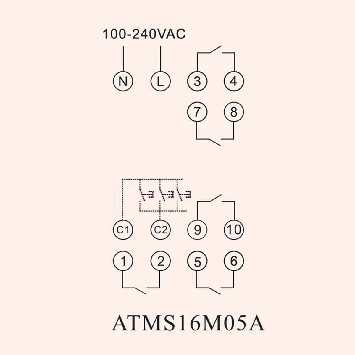 Fafeicy Temporizador WiFi Inteligente, 5 Canales Aislados con Interruptor Externo, Control por Voz, Soporte para APP Tuya, Corriente 16A, Ideal para Automatización del Hogar