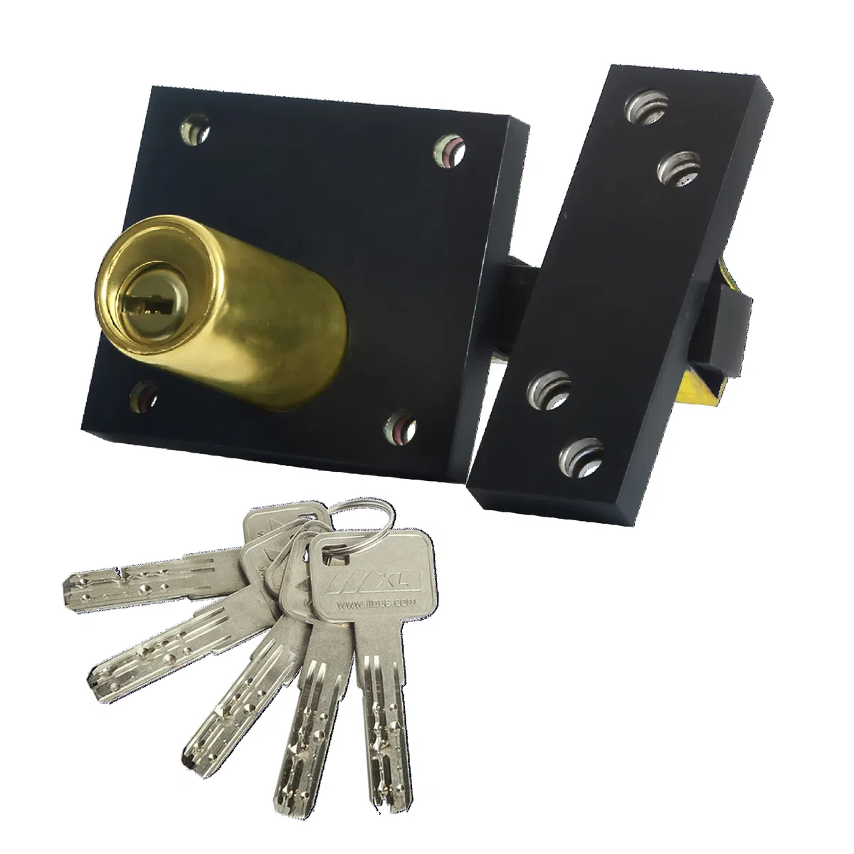 Lince Cerrojo 7930RHL I Cerrojo reforzado en color oro 74x85mm I I ALTA Seguridad garantizada en tu vivienda I Protección anti impresión, antibumping, antiganzúa.