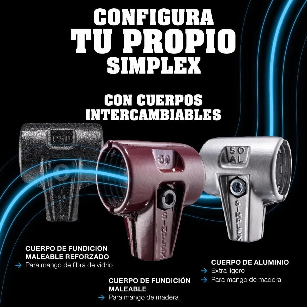 HALDER 3028.040 - Maza de goma + nylon Simplex Ø 40 mm
