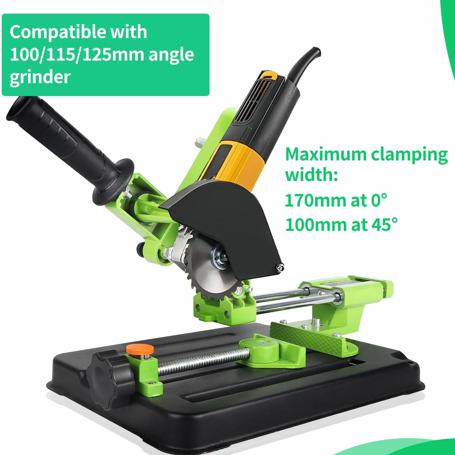 SWAWIS Amoladora angular, soporte para amoladora angular, accesorio para amoladora angular 100/115/125, multifuncional de escritorio, barra de tracción para soporte