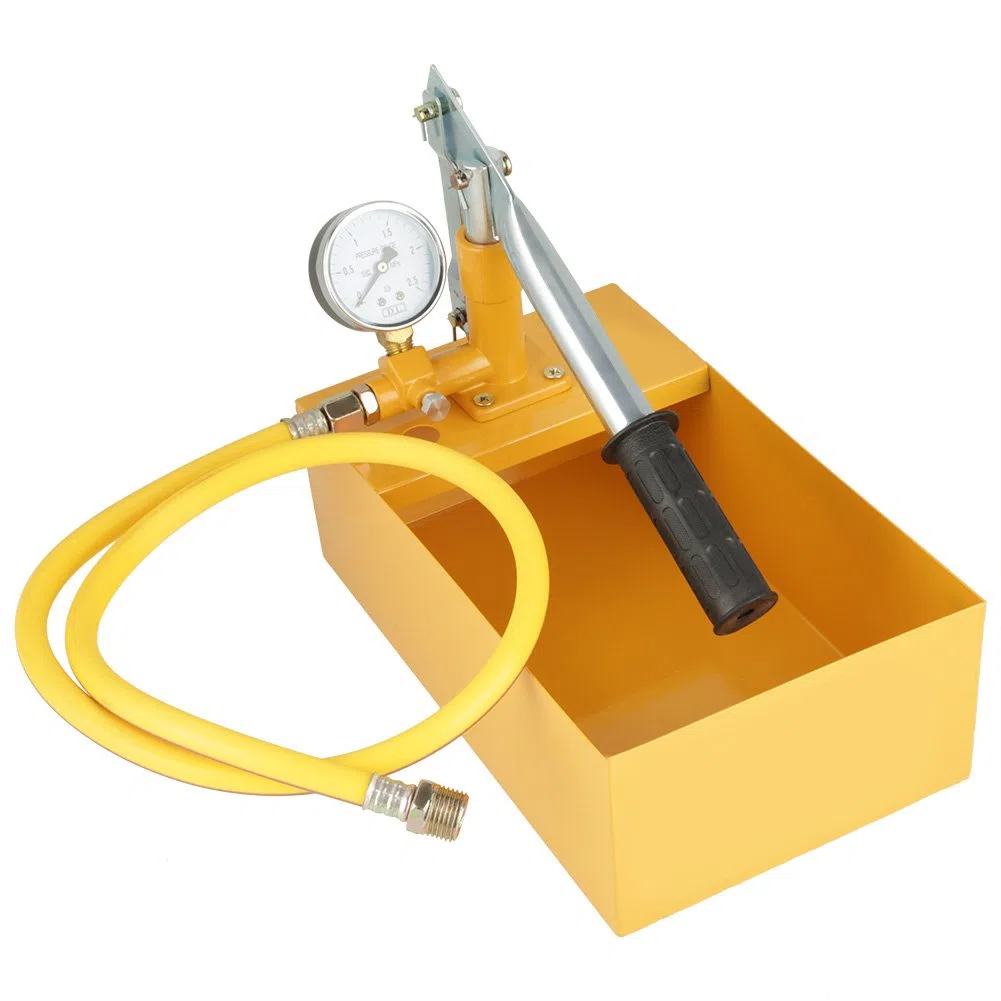 Bomba de Prueba de Presión de 362 PSI, Kit de Prueba de Presión de Agua Manual Hidráulica, Bomba Hidráulica con Manómetro, Bomba de Prueba Hidrostática de 25 Kg para Válvulas de Tubería