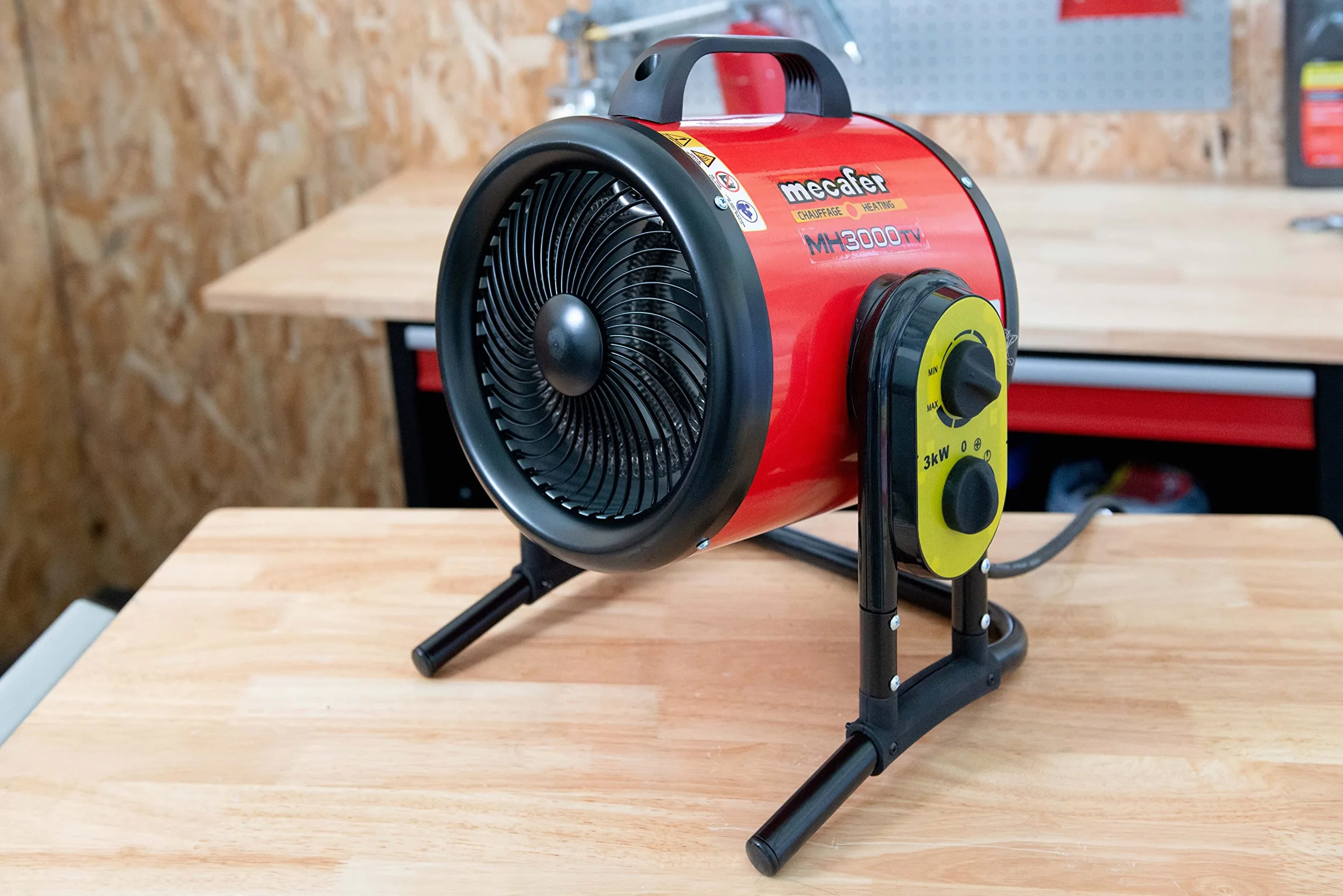 Mecafer Turbo mh3000vt - Calefactor, de aire, para taller (3000 W, máximo 40 m²)