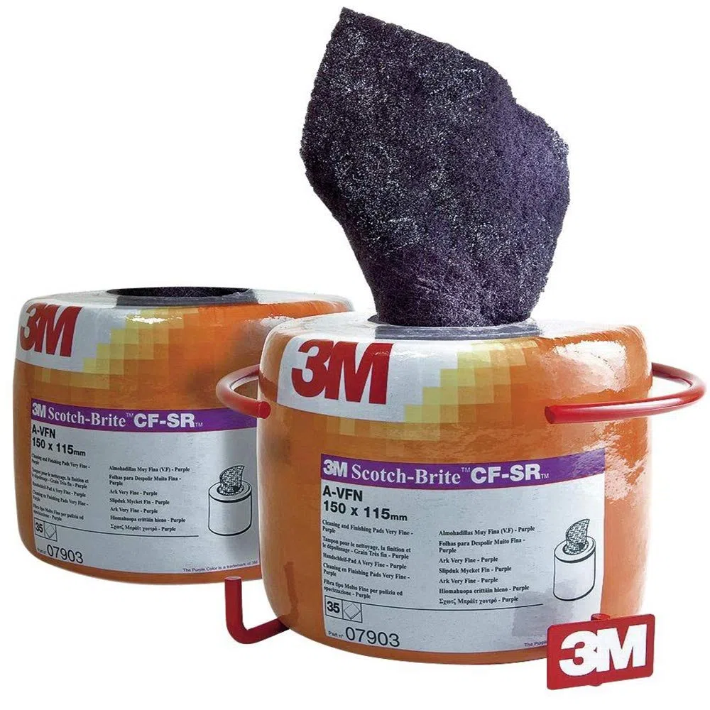 3M Scotch-Brite Rollo pre-cortado Clean & Finish CF-SR Morado, 115mm x 150mm, A, VFN