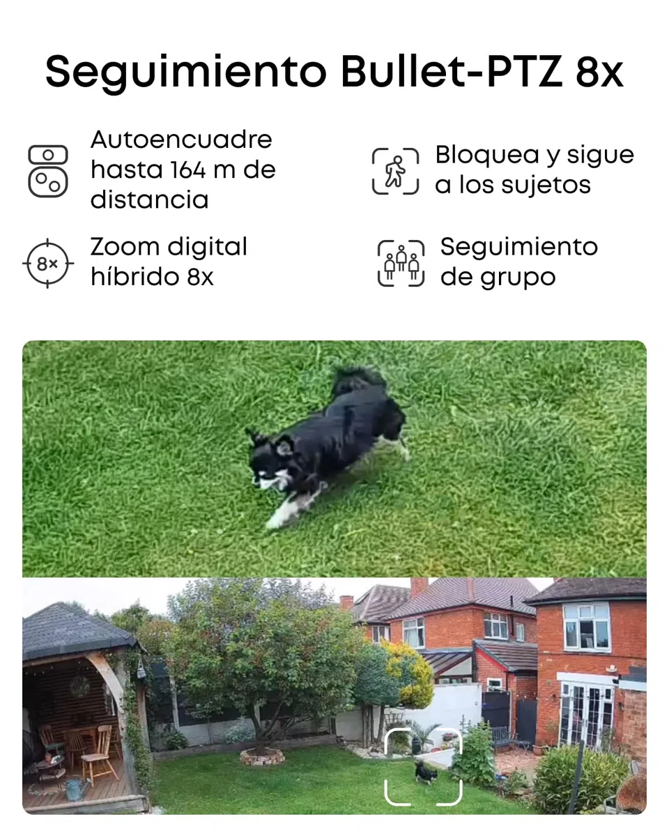 eufy Security S4 Camaras de vigilancia Exterior PoE NVR, 2 cámaras Bullet-PTZ, 2 cámaras Torre, Encuadre y Seguimiento automático IA, búsqueda Inteligente de Video, luz estroboscópica, grabación 24/7