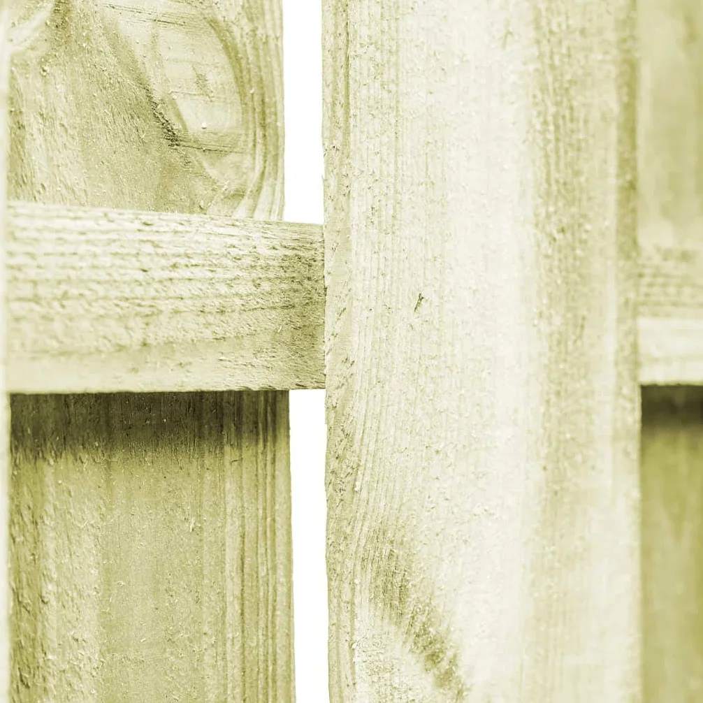 Festnight Puerta de Valla Madera, Cancela de Valla Jardín Exterior, Resistente a la Intemperie y a la Putrefacción, Puerta Diseño Arqueado Verde 100x150 cm