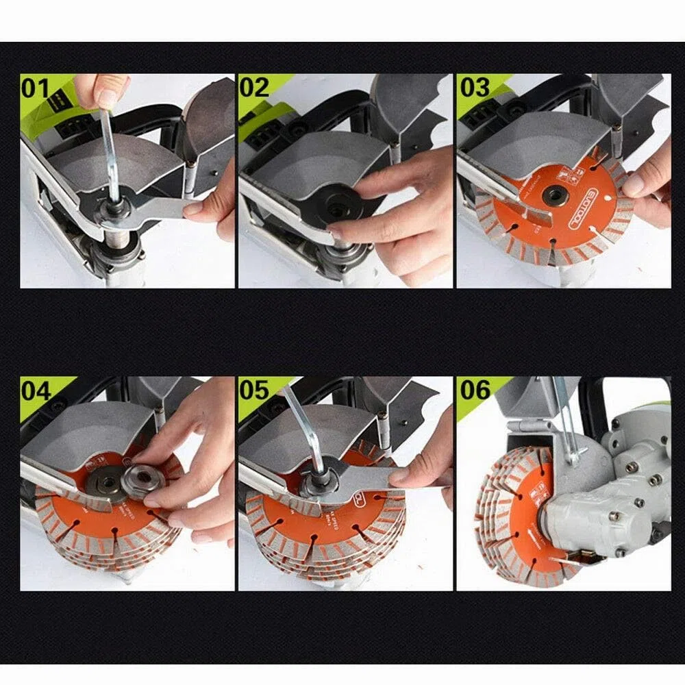 Fresadora de muros 4000 W 7500 r/min, máquina de corte de pared de hormigón con hoja de sierra, bomba de agua, cazador de pared eléctrica