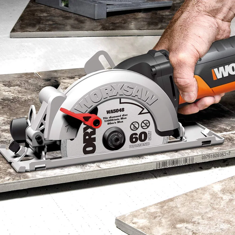 WORX Sierra circular WORXSaw XL 500W | WX439 | Disco de 1200mm | Sistema de aspiración integrado | Rápido ajuste de profundidad | Cambio de disco sencillo | Para todo tipo de materiales