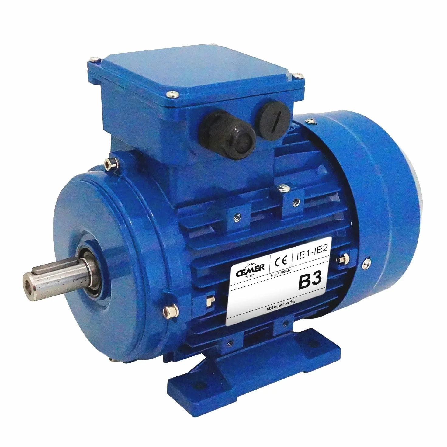 Motor eléctrico Trifásico 230/400 V 1 Cv Cemer Ms 0,75 Kw 3000 RPM Asíncrono Brida B3 Protection Ip 55