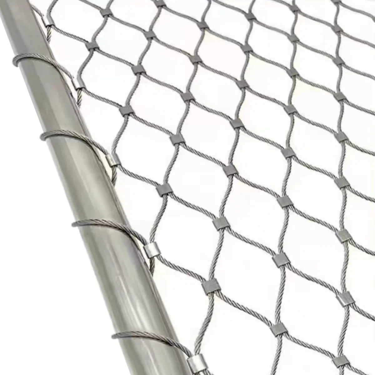 Malla de Cuerda de Acero Inox 304, Red de Seguridad Para Balcones, 6cm/1.5mm Flexible Mallas de Cuerda para Barandillas Exterior(0.7x20m)