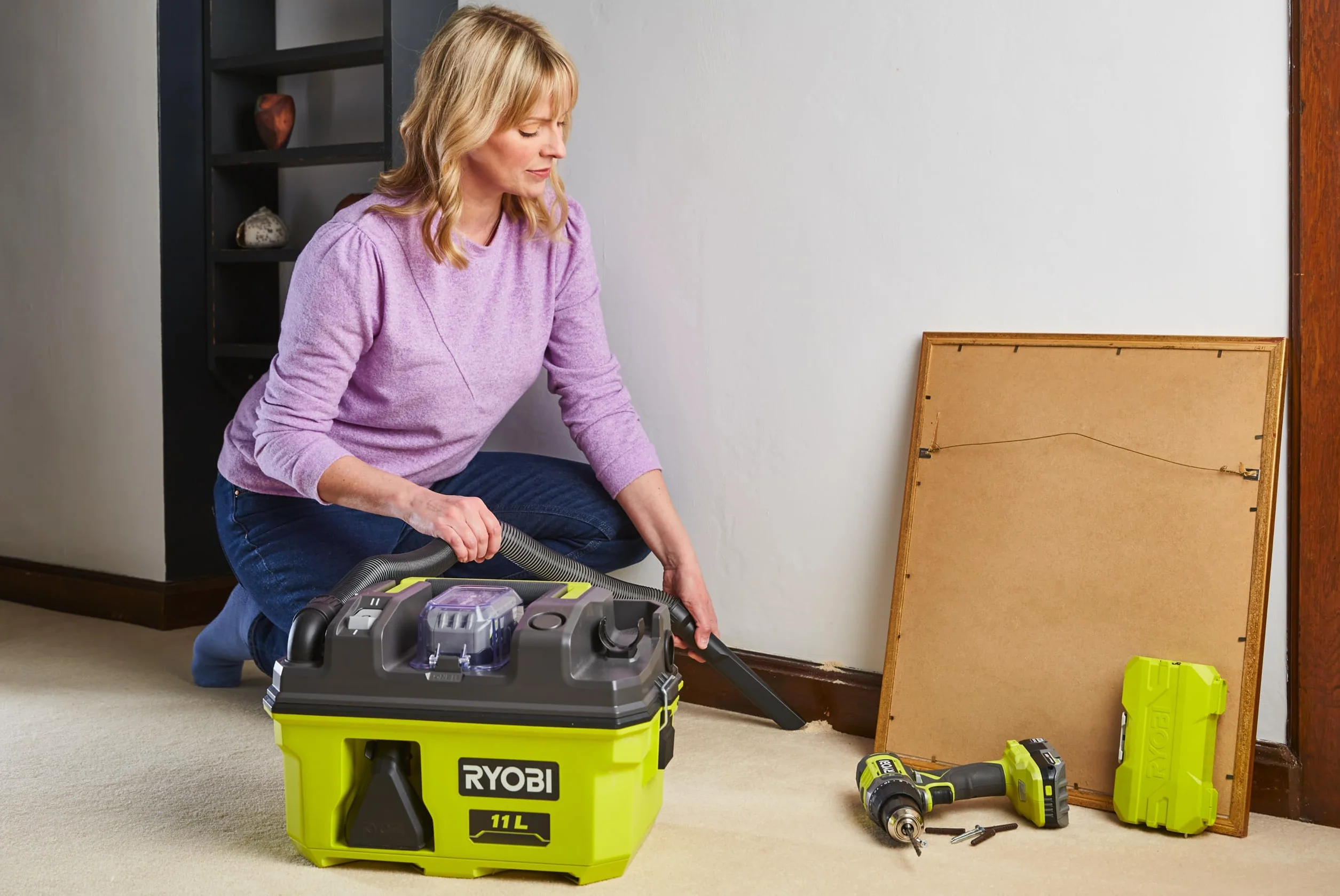 Ryobi RV1811-0 18V One+ Aspiradora inalámbrica en seco y húmedo/aspiradora de Proyecto (Herramienta Desnuda)