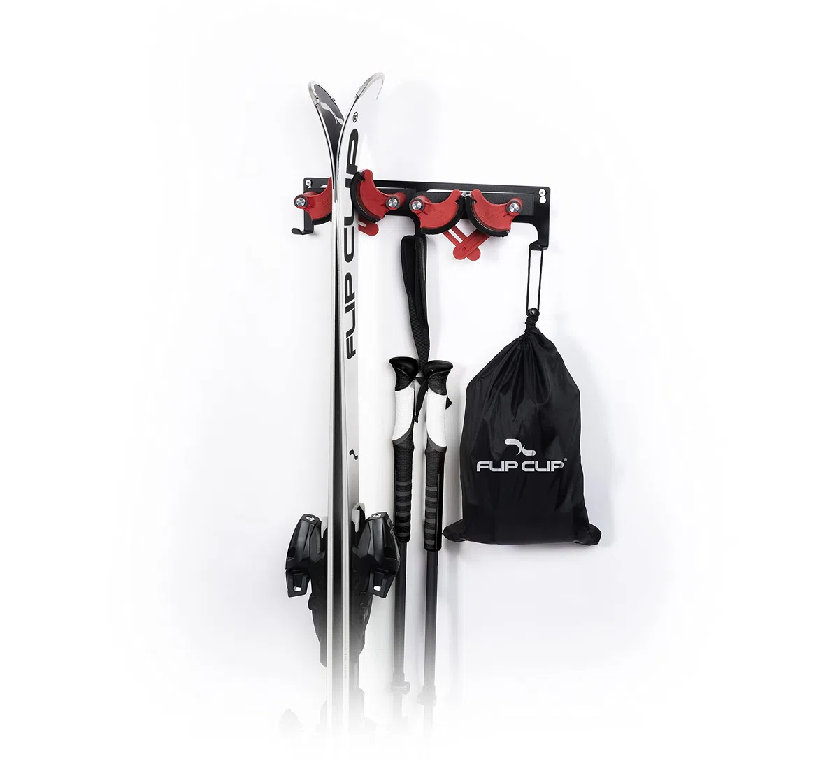 Duo | Soporte universal | Soporte para esquís | Snowboard | Soporte de pared | Soporte para dispositivos | Soporte para herramientas | De acero, aluminio y plástico reforzado con fibra de