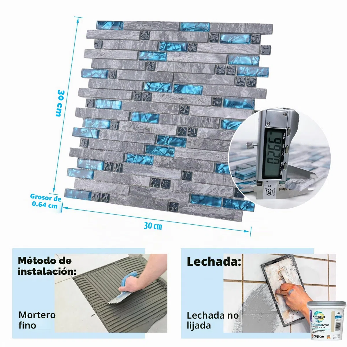 Art3d Azulejo decorativo para salpicaduras de cocina o baño (paquete de 5)
