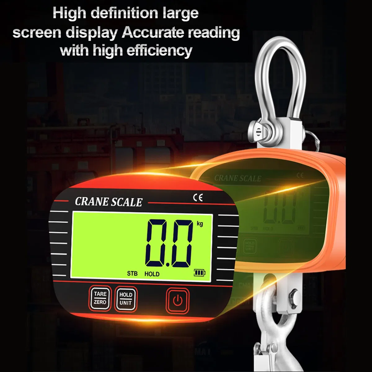 2T 2000KG Grúa Báscula Smart Pesada Tipo Grúa Escala con Aleación de Aluminio de Calidad Aeronáutica Electrónica Colgante Báscula Digital Gancho Báscula Colgante Escala Modelo a pilas (con pilas)