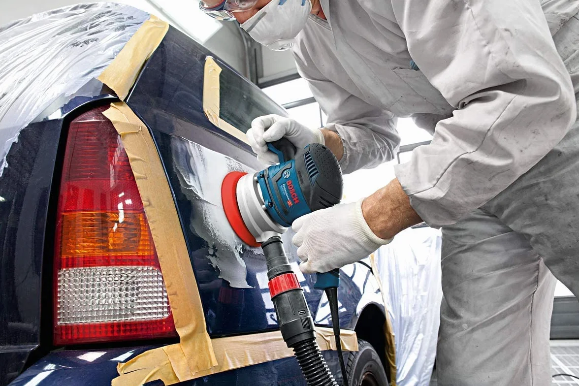 Bosch Professional lijadora excéntrica GEX 40-150 (incl. bolsa para polvo, ⌀ del plato de lijado 150 mm, hoja de lijado de malla M480, llave hexagonal, L-BOXX)