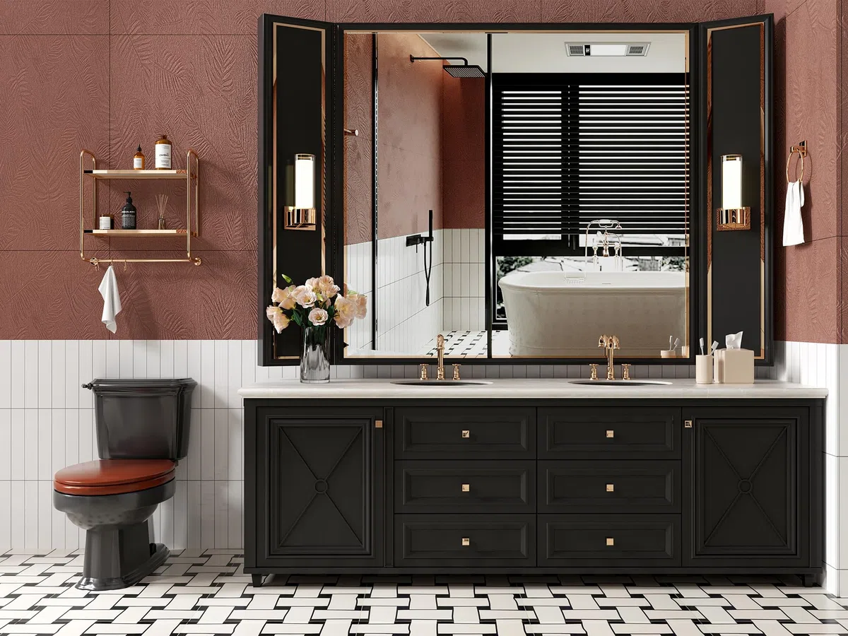 Fregadero de baño empotrado ovalado SmartSylva, 37,5 cm x 29,2 cm (Tamaño interior) Fregadero de baño ovalado de porcelana de cerámica bajo montaje con desbordamiento, negro mate