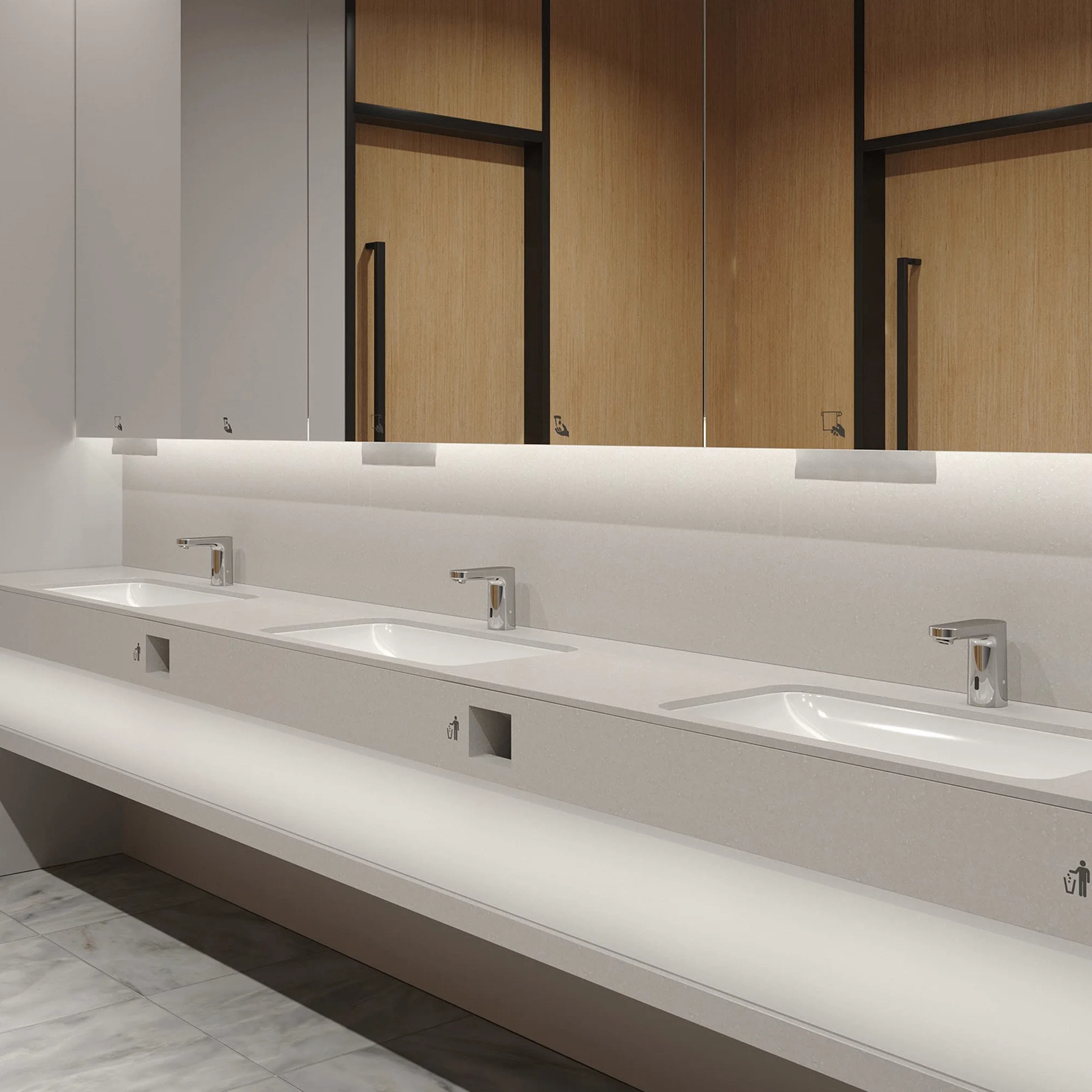 hansgrohe Vernis Blend Mezclador electrónico de lavabo con pila 6V y regulación de temperatura programable, cromo, 71502000