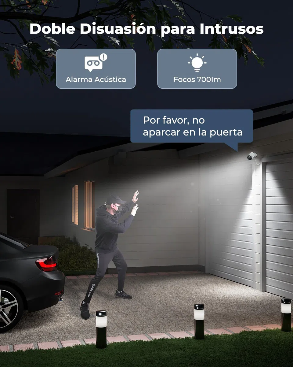 Reolink 12MP Camara IP PoE Exterior con Foco, Camara Vigilancia con Detección de Personas/Vehículos/Pets, Visión Nocturna en Color, Audio Bilateral, Lapso de Tiempo y Alerta de Movimiento, RLC-1212A