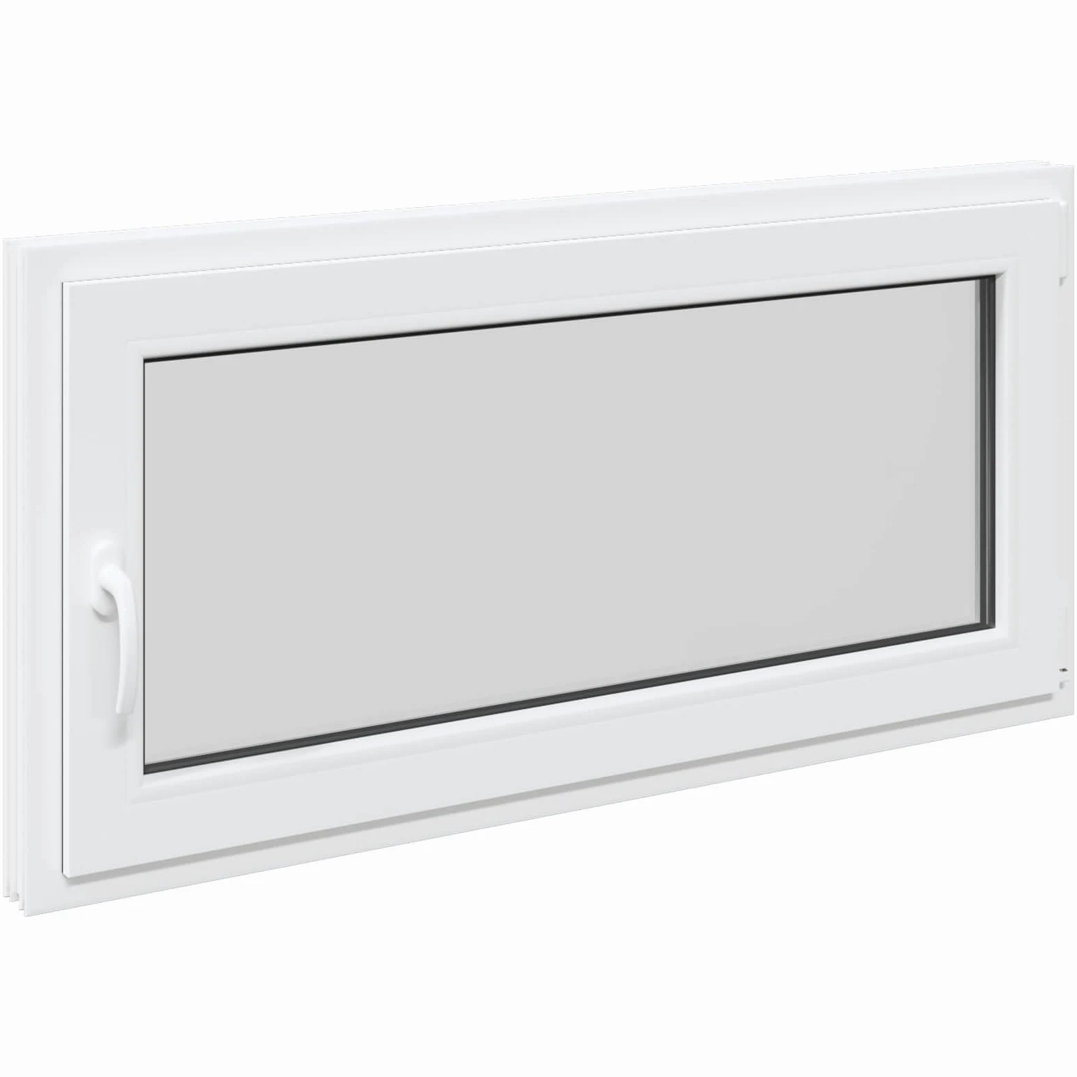 vidaXL Ventana de sótano RISOR 120 x 60 cm PVC y Vidrio Blanco, Sótano, Aislante Térmico Moderno y Duradero para Ventanas Eficientes, Accesorios de Vidrio PVC Aislantes