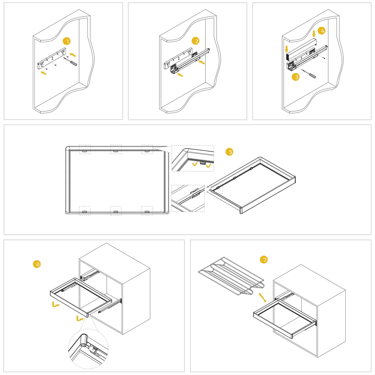 Emuca - Kit de cajón zapatero y bastidor regulable Quartz para armarios, guías de cierre suave y extracción total, Módulo 90cm, Acabado Titanio