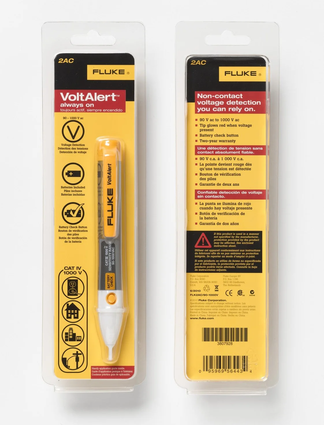Fluke FLK2AC/90-1000V Detector de tensión 90-1000 Vac sin contacto