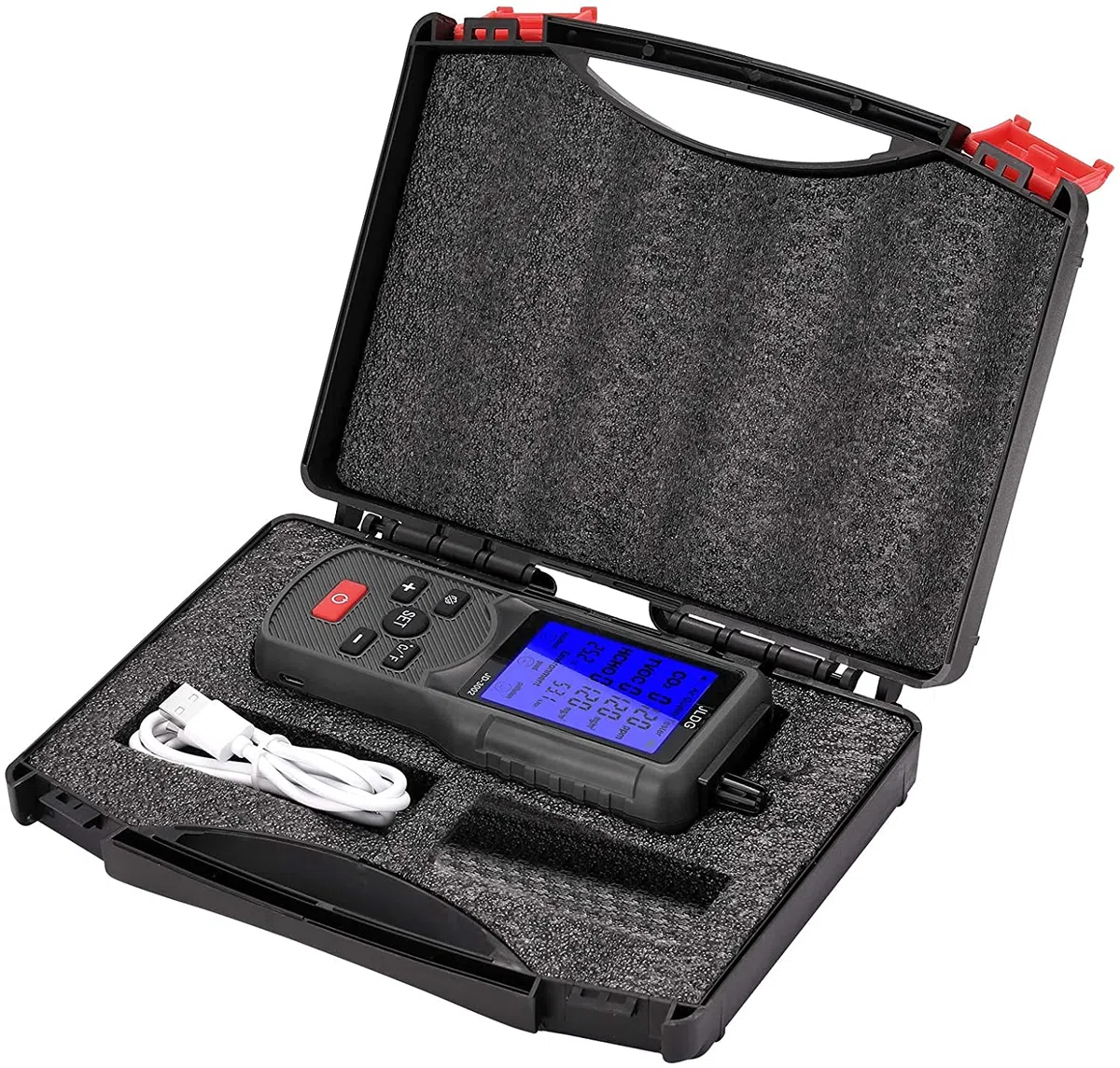 Medidor CO2 PHASAK JD 3002 8 en 1 Negro, Multicolor, Standard, Porta merienda 3D Strong