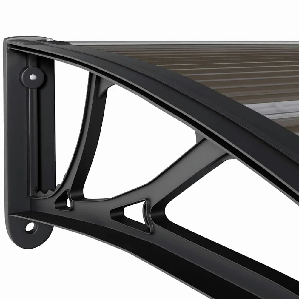 vidaXL Marquesina para Puerta PC Casa Hogar Jardín Patio Terraza Bricolaje Toldo Cubierta Capa Dosel Palio Lona Tienda Capota Pantalla 120x75 cm Negro