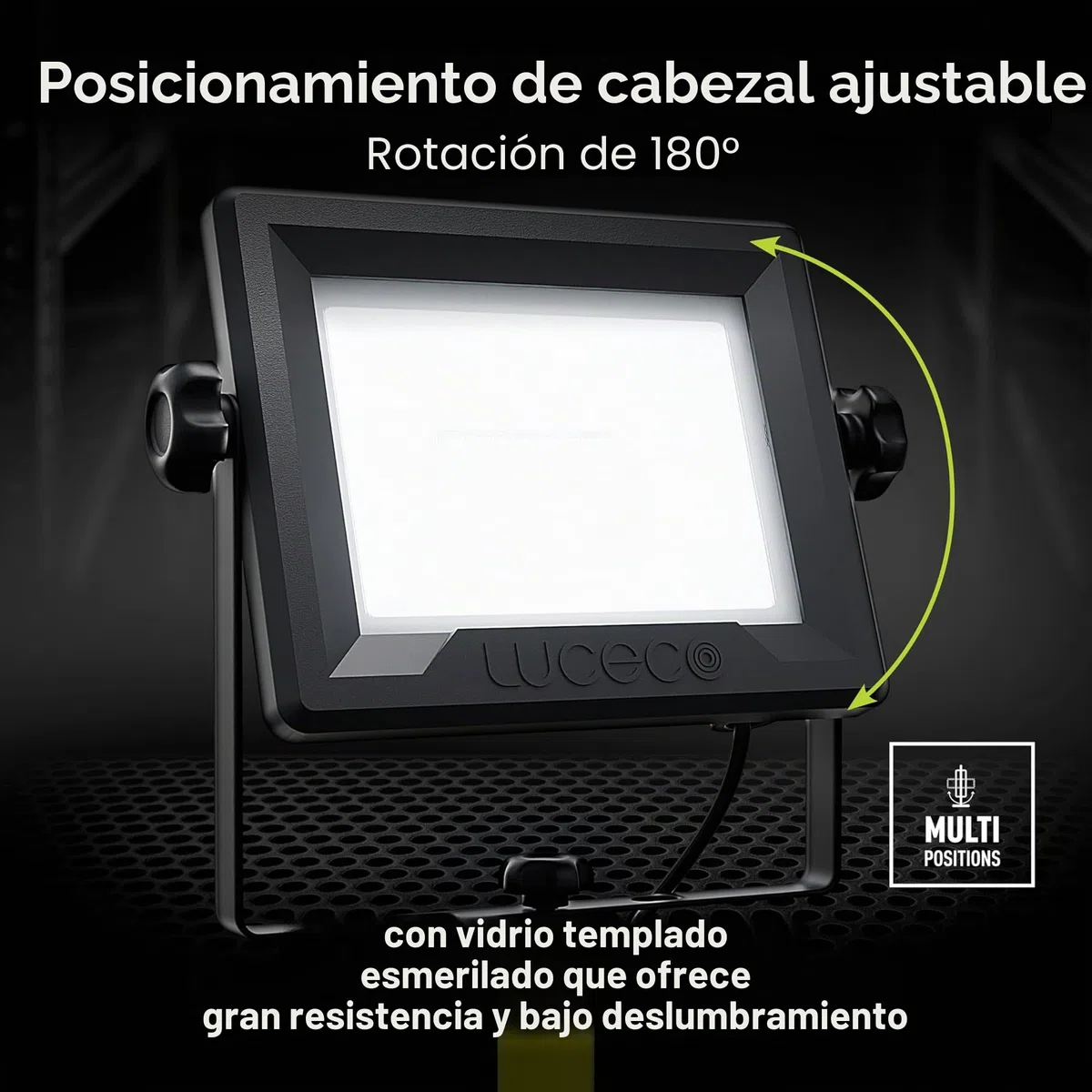 Luceco Foco de Trabajo Trípode 50W, Luz Portátil IP65 Impermeable, Lampara LED Portátil para Obras, Jardines, Automóviles, Garajes