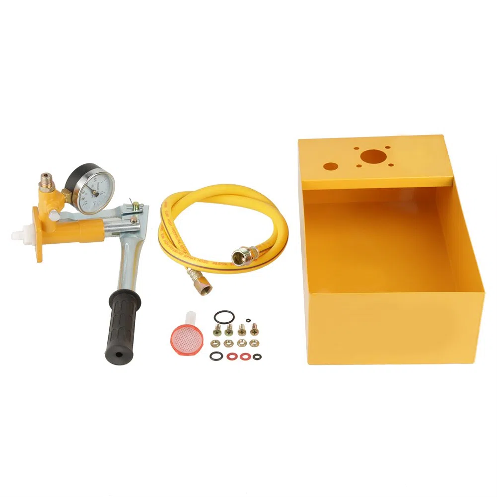 Bomba de Prueba de Presión de 362 PSI, Kit de Prueba de Presión de Agua Manual Hidráulica, Bomba Hidráulica con Manómetro, Bomba de Prueba Hidrostática de 25 Kg para Válvulas de Tubería